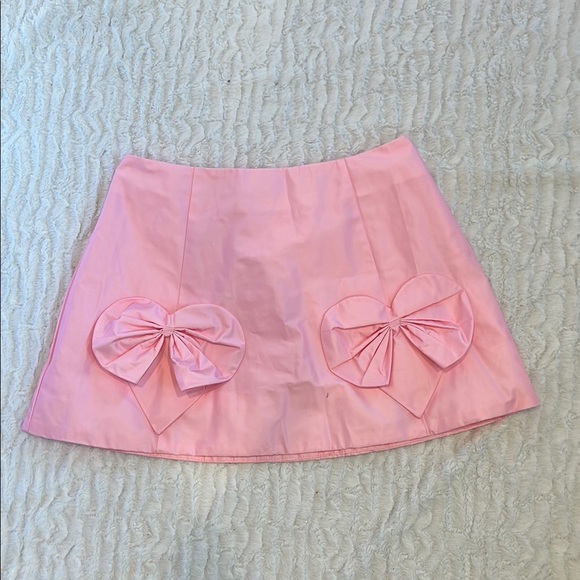 Sugar Thrillz Baby Pink Bow-Accent Mini Skirt Women’s Medium - Picture 1 of 5
